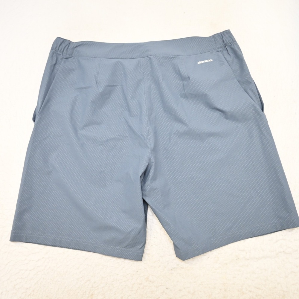 Adidas Barricade Tennis Shorts Mens Size 2XL x 10" Blue ClimaCool Nylon Stretch - Picture 7 of 8